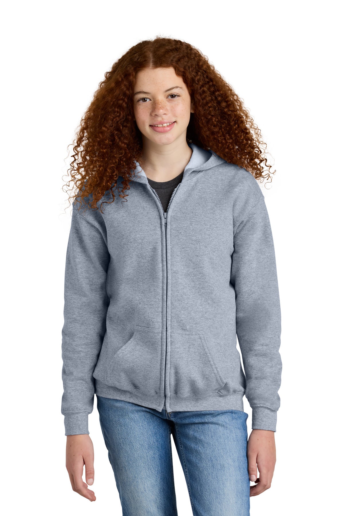 Gildan ® Youth Heavy Blend ™ Full-Zip Hooded Sweatshirt. 18600B