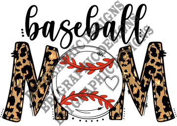 Leopard Baseball Mama