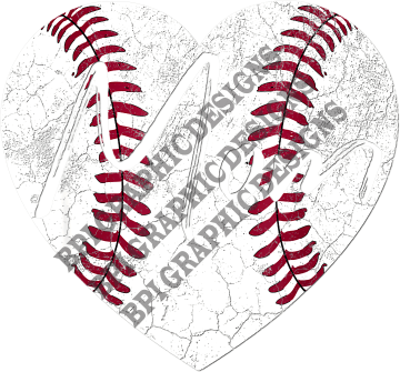 Baseball Mom Heart - Black