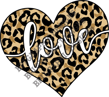 Leopard Print Heart Love