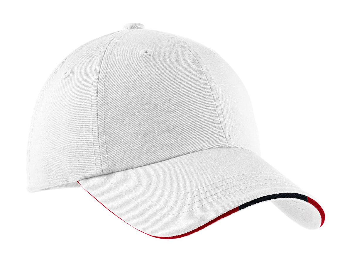 Port Authority® Sandwich Bill Cap with Striped Closure. C830