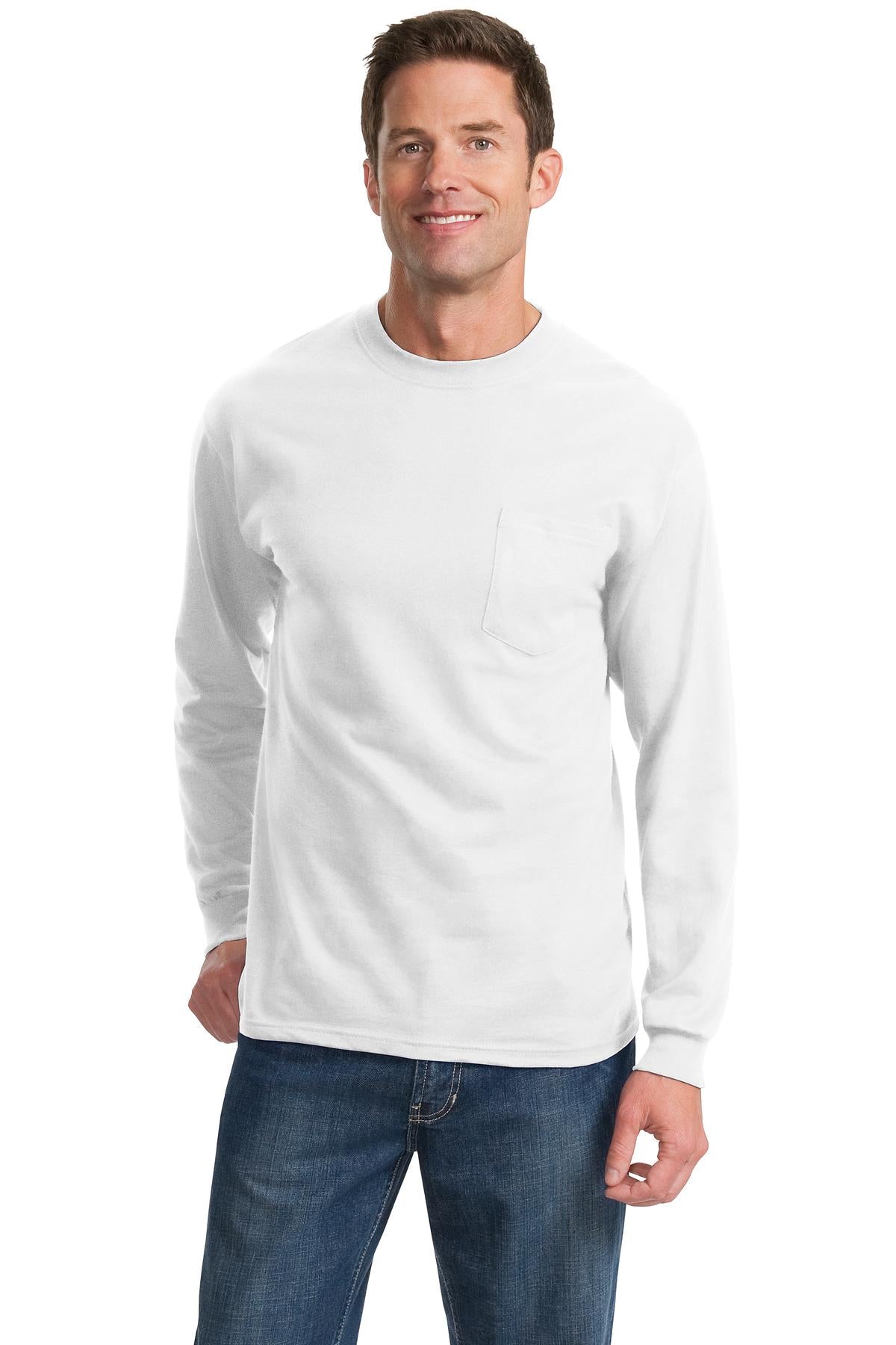 Port & Company® - Long Sleeve Essential Pocket Tee. PC61LSP