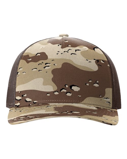 112PFP Five-Panel Printed Trucker Cap