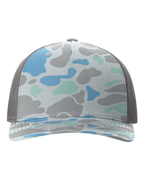 112PFP Five-Panel Printed Trucker Cap