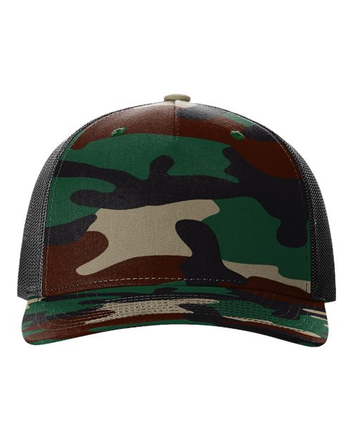 112PFP Five-Panel Printed Trucker Cap