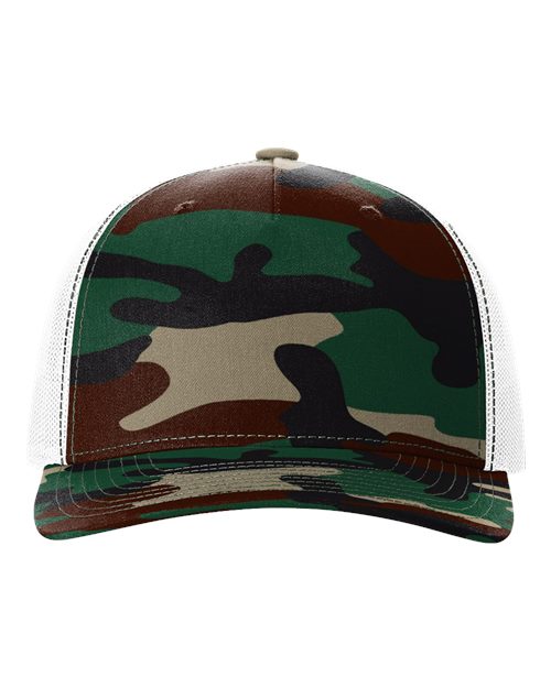 112PFP Five-Panel Printed Trucker Cap