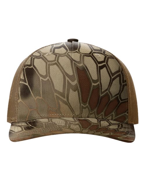 112PFP Five-Panel Printed Trucker Cap