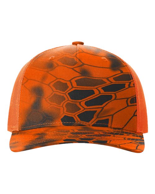 112PFP Five-Panel Printed Trucker Cap