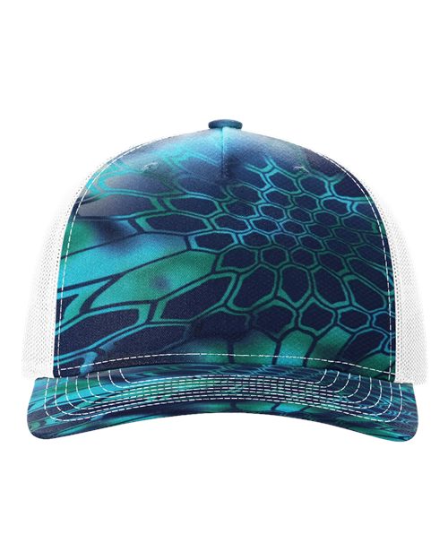 112PFP Five-Panel Printed Trucker Cap