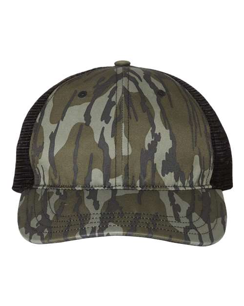 111P Garment Washed Printed Trucker Cap