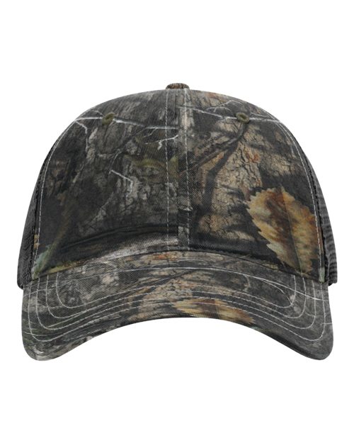 111P Garment Washed Printed Trucker Cap