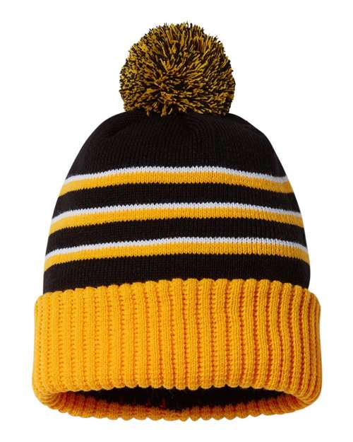 134 Pom Cuffed Beanie