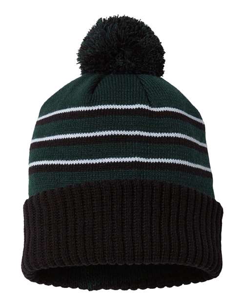 134 Pom Cuffed Beanie