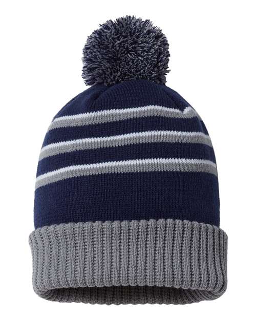 134 Pom Cuffed Beanie