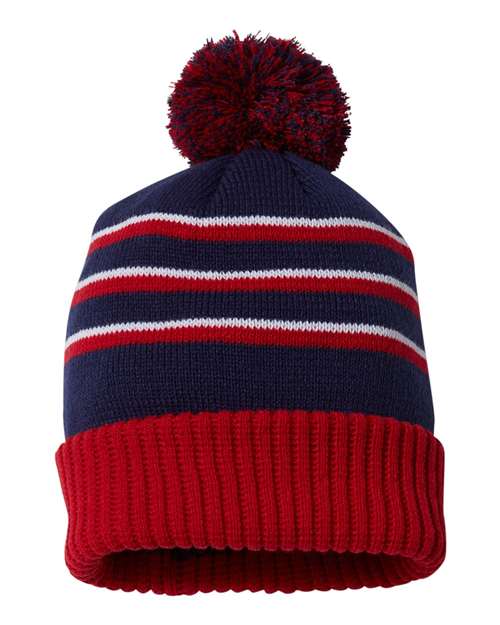 134 Pom Cuffed Beanie