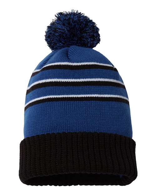 134 Pom Cuffed Beanie