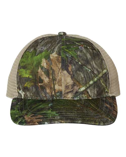 111P Garment Washed Printed Trucker Cap