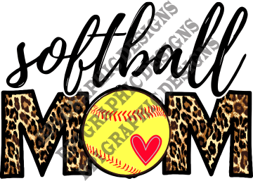 Softball Mom - Softball Heart