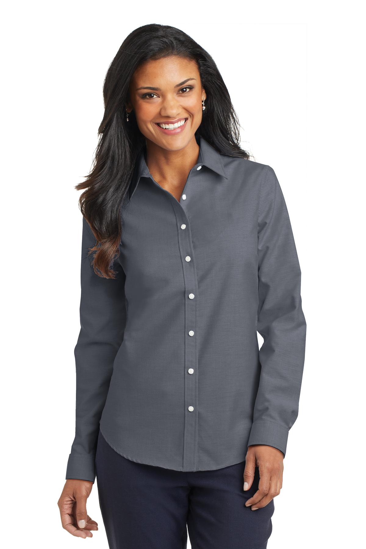 Port Authority® Ladies SuperPro™ Oxford Shirt. L658