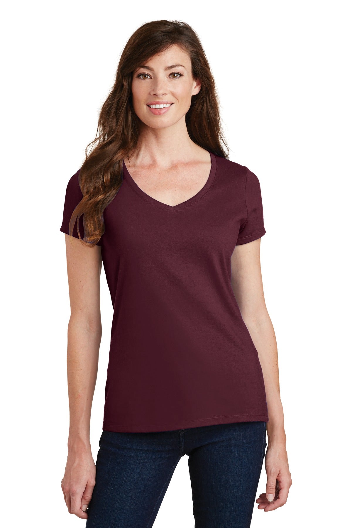 Port & Company® Ladies Fan Favorite V-Neck Tee. LPC450V