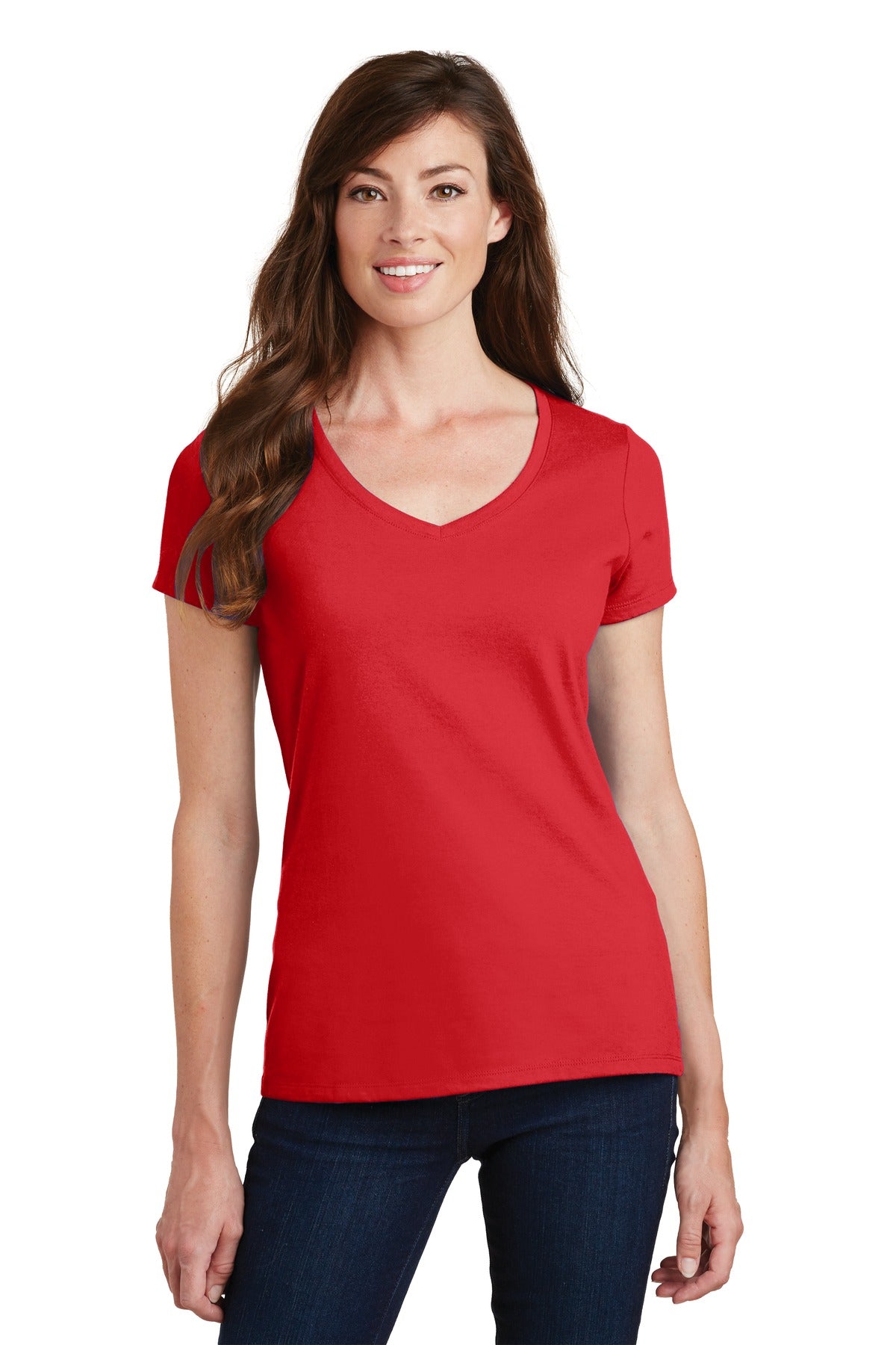 Port & Company® Ladies Fan Favorite V-Neck Tee. LPC450V