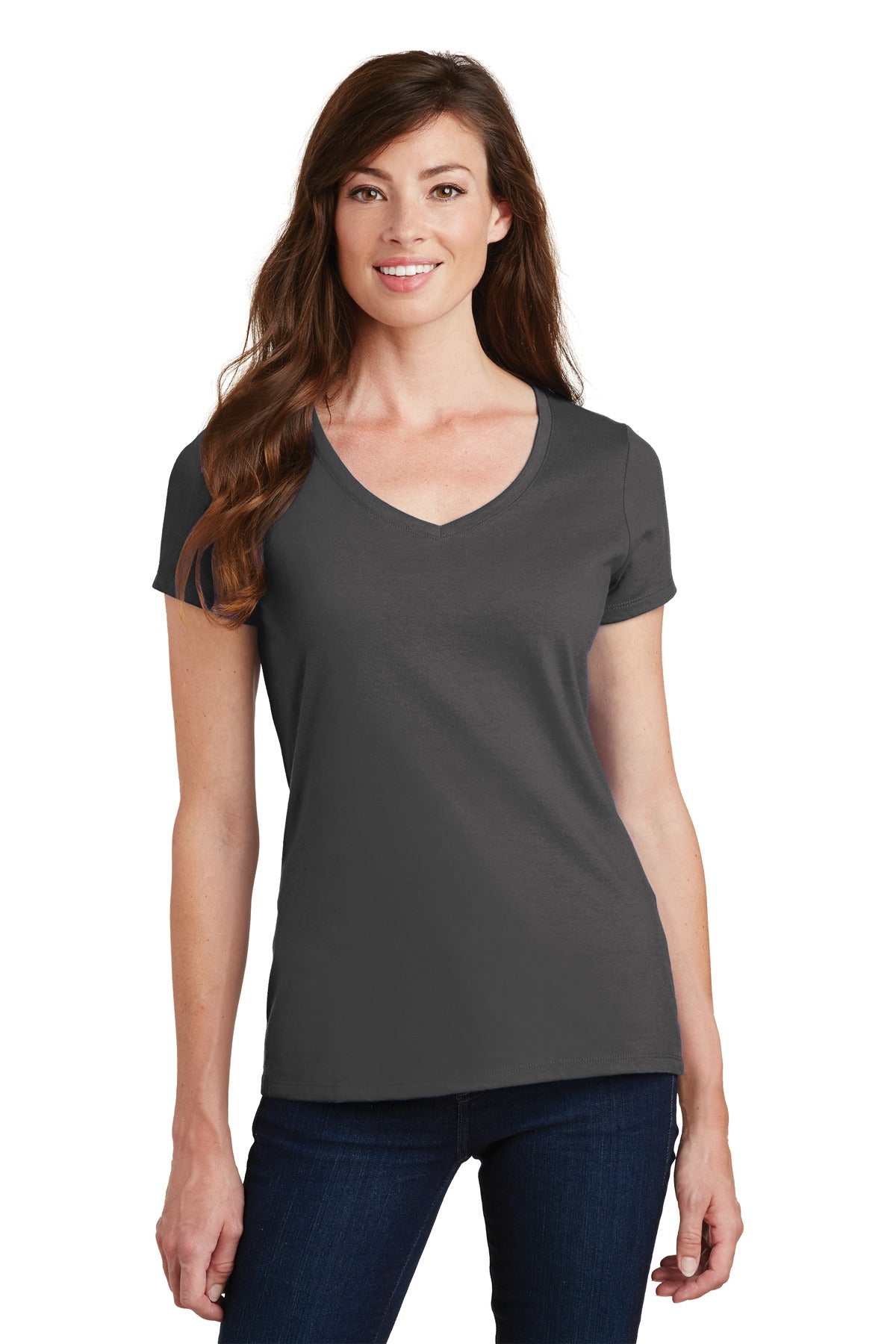Port & Company® Ladies Fan Favorite V-Neck Tee. LPC450V