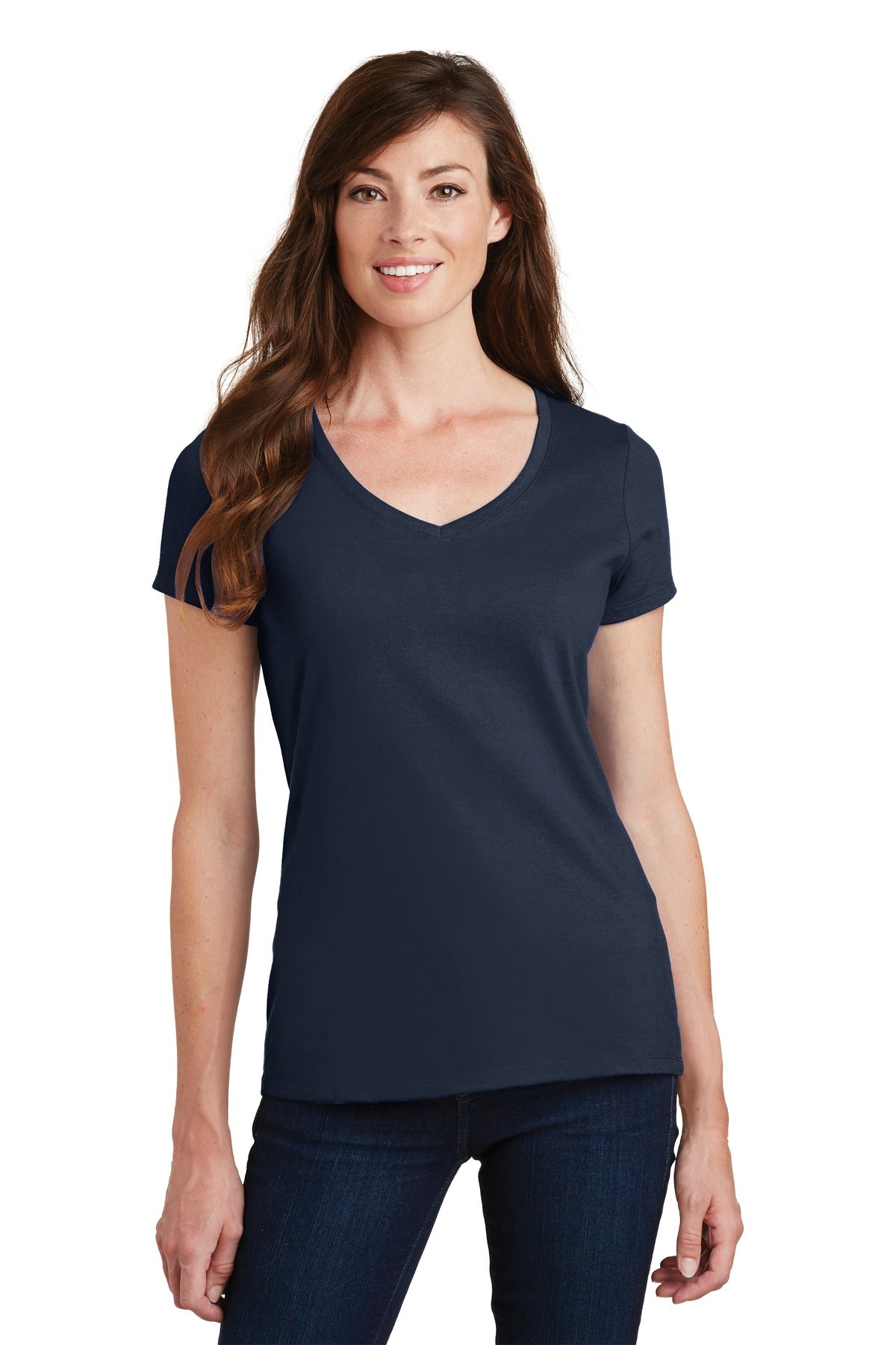 Port & Company® Ladies Fan Favorite V-Neck Tee. LPC450V