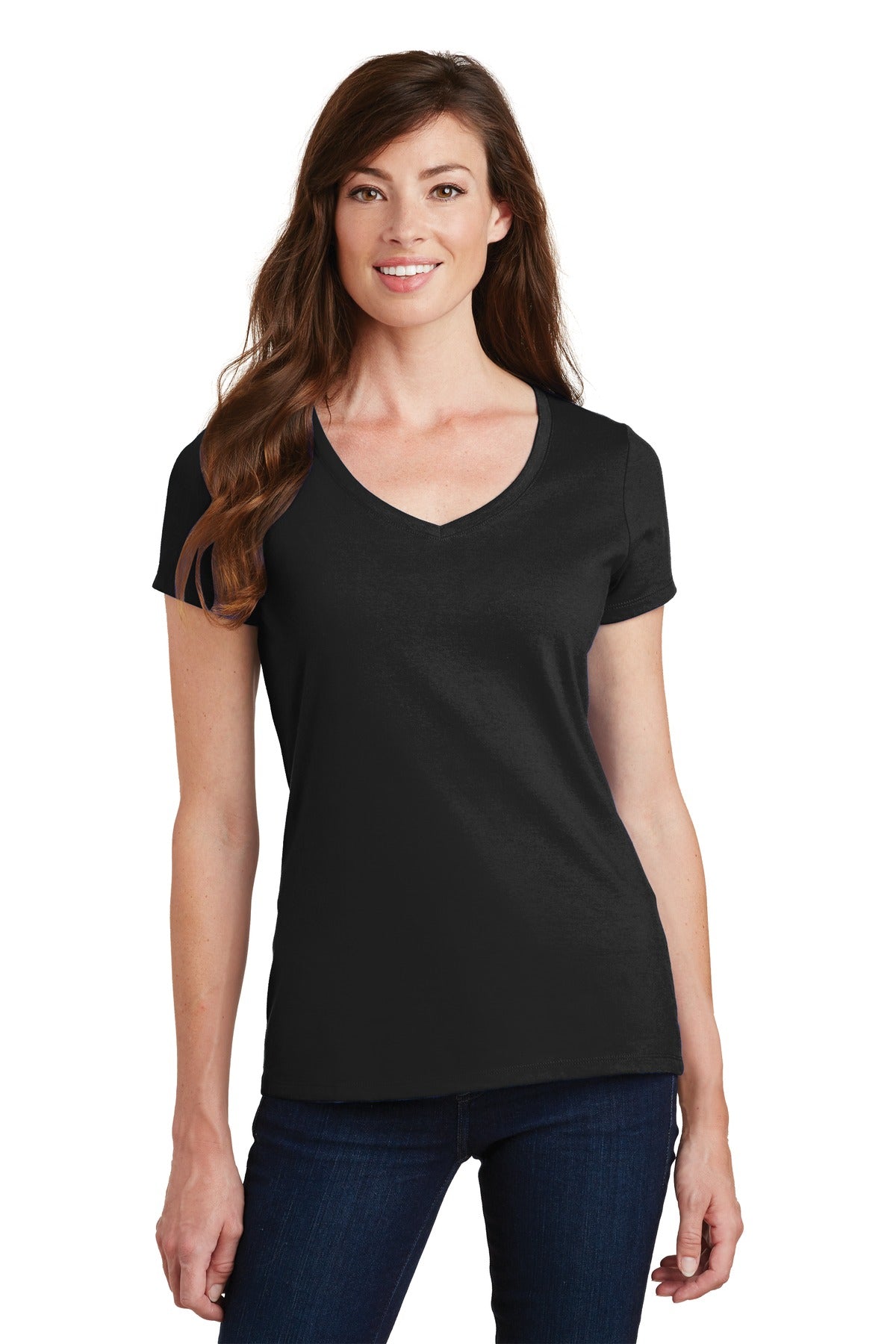 Port & Company® Ladies Fan Favorite V-Neck Tee. LPC450V
