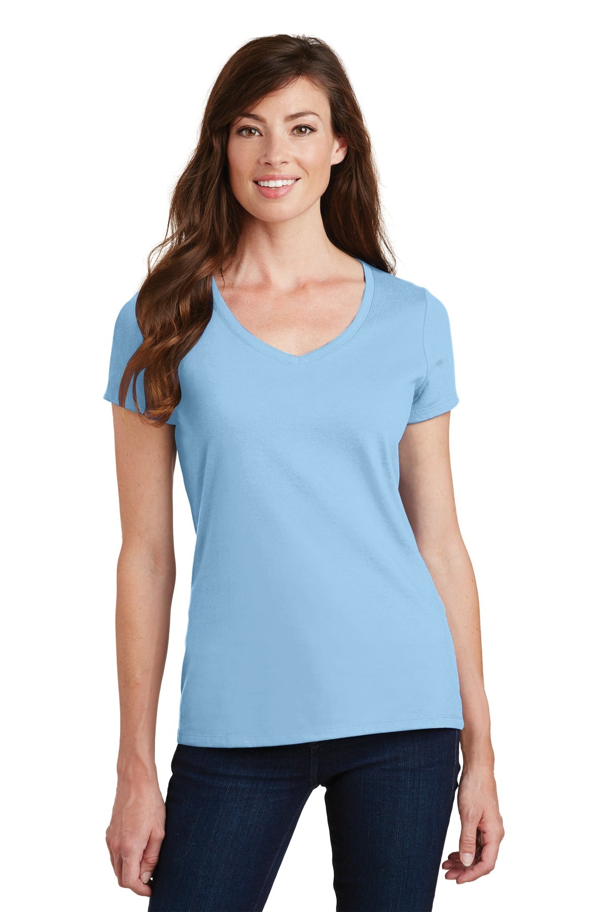 Port & Company® Ladies Fan Favorite V-Neck Tee. LPC450V