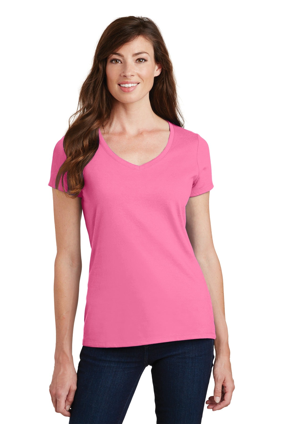 Port & Company® Ladies Fan Favorite V-Neck Tee. LPC450V