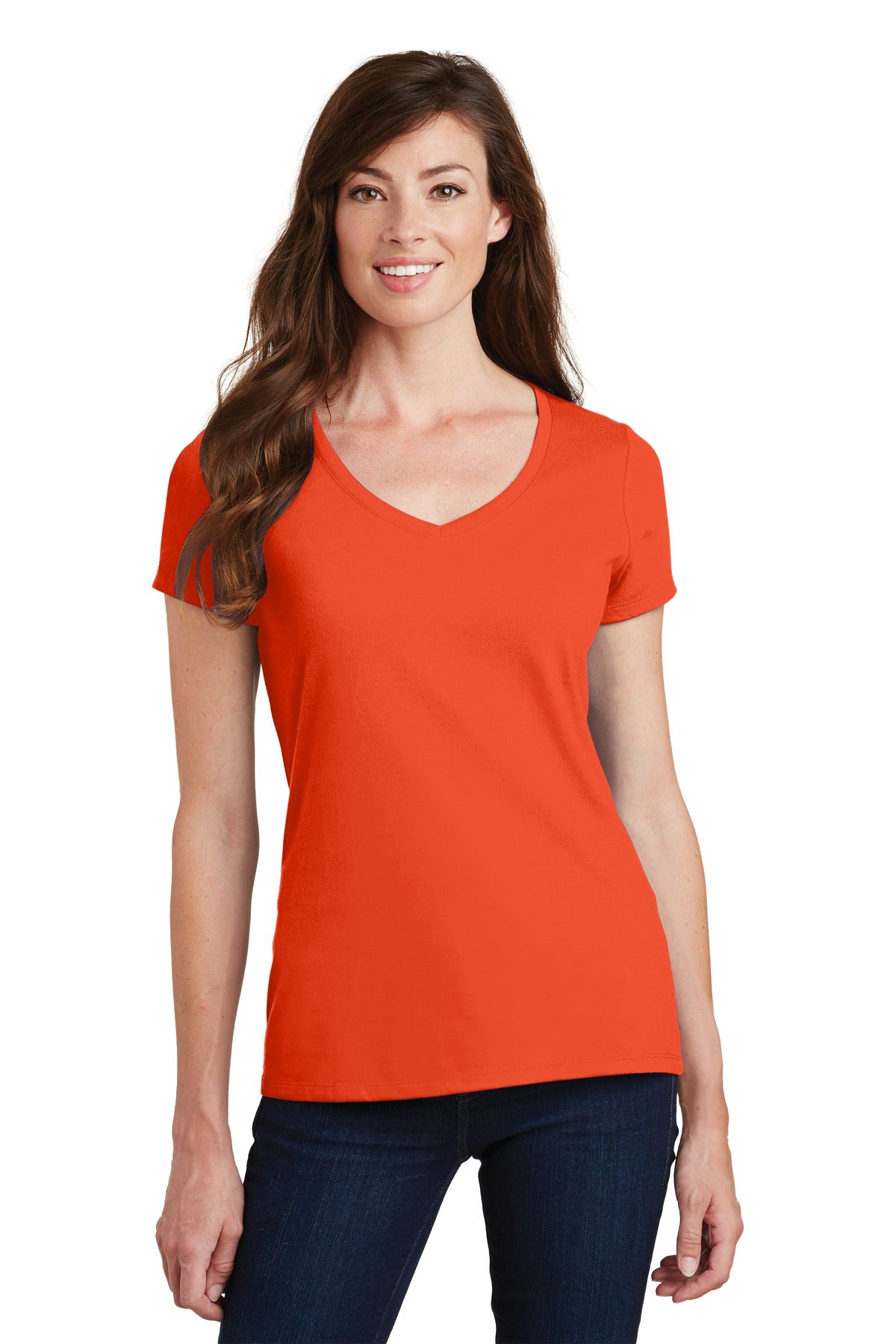 Port & Company® Ladies Fan Favorite V-Neck Tee. LPC450V