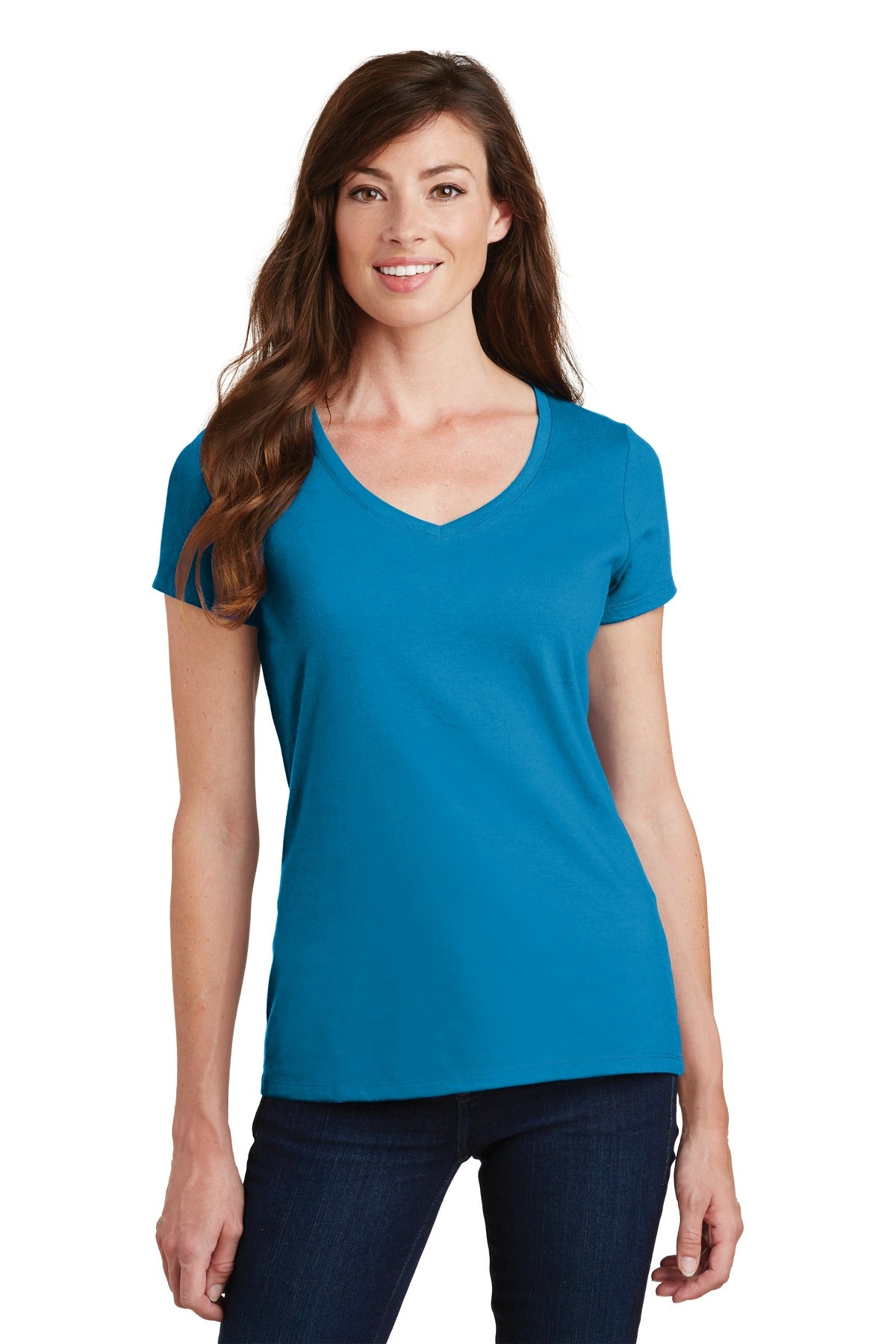 Port & Company® Ladies Fan Favorite V-Neck Tee. LPC450V