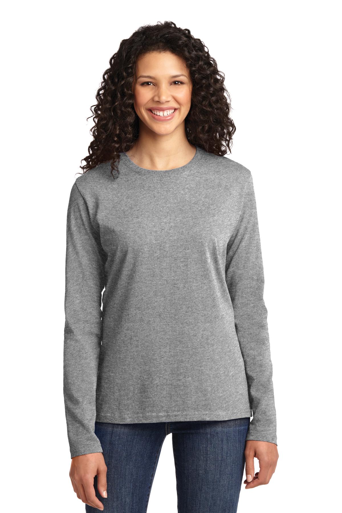 Port & Company® Ladies Long Sleeve Core Cotton Tee. LPC54LS