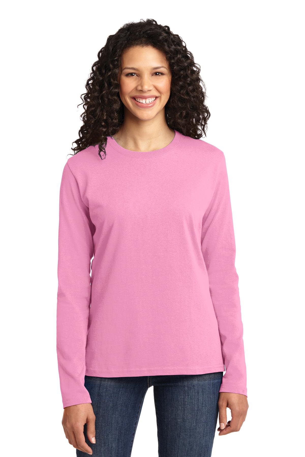 Port & Company® Ladies Long Sleeve Core Cotton Tee. LPC54LS