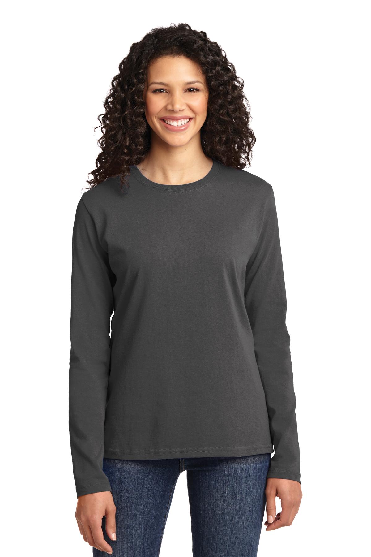 Port & Company® Ladies Long Sleeve Core Cotton Tee. LPC54LS
