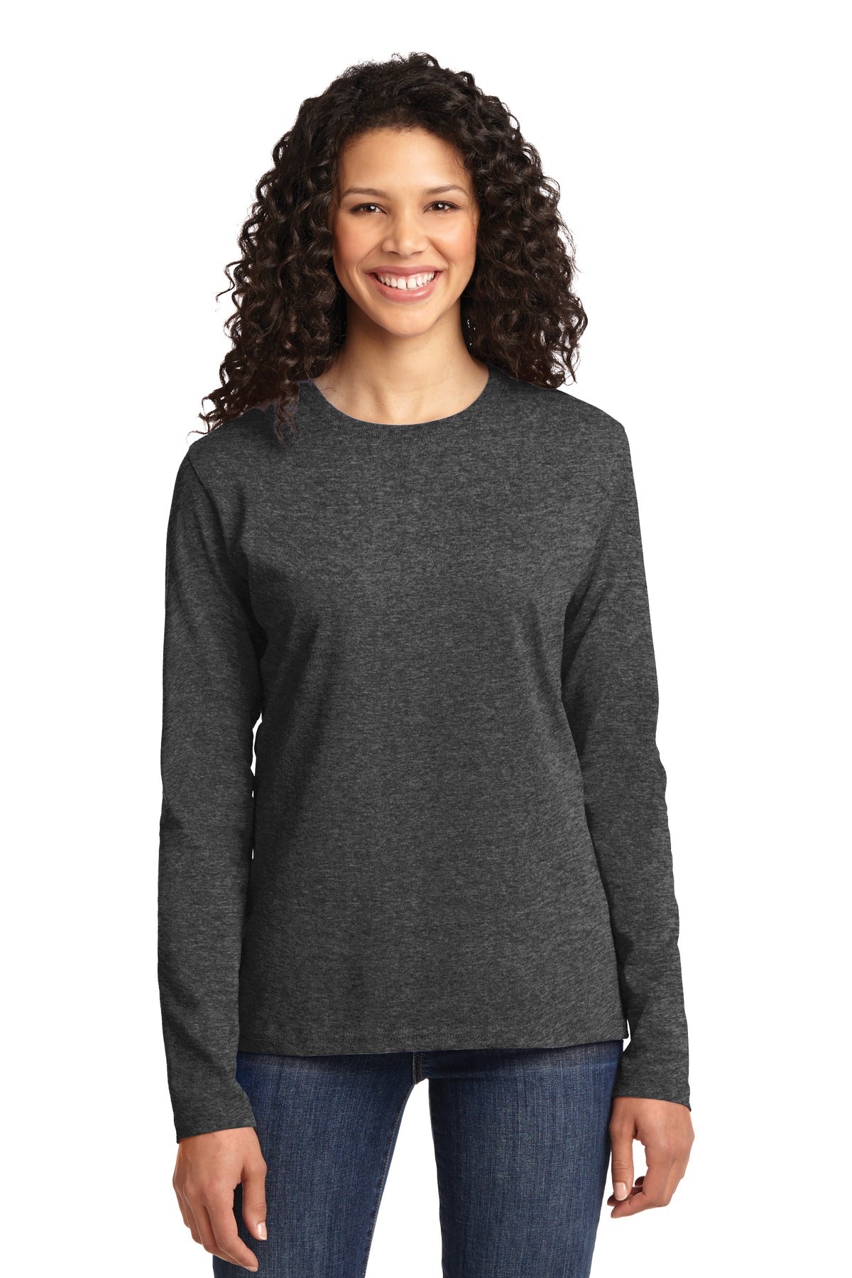 Port & Company® Ladies Long Sleeve Core Cotton Tee. LPC54LS