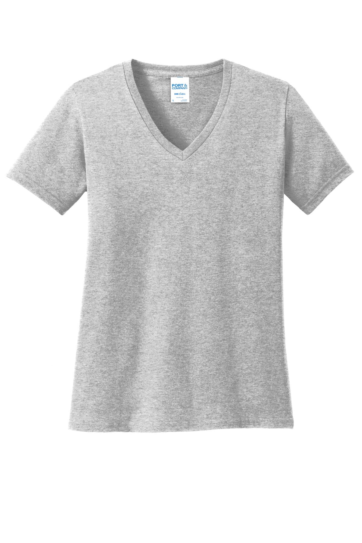Port & Company® Ladies Core Cotton V-Neck Tee. LPC54V
