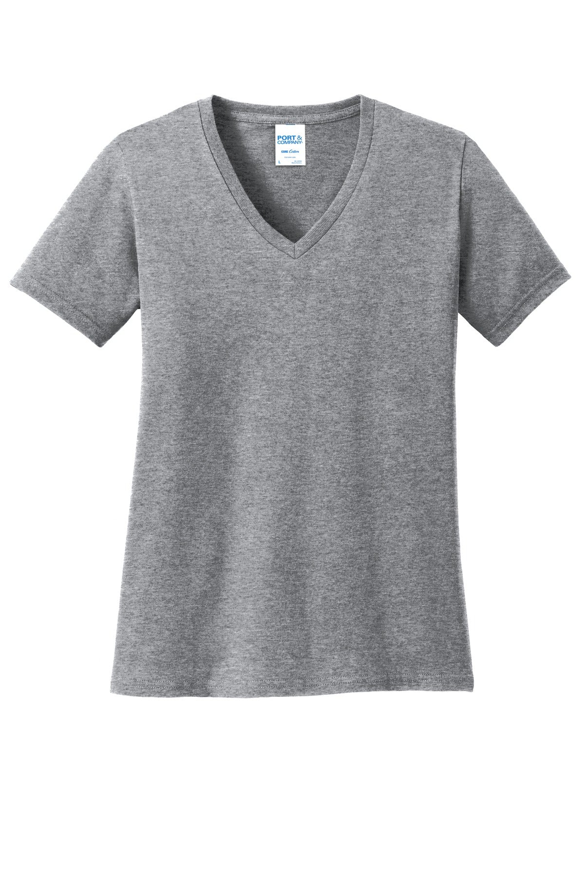 Port & Company® Ladies Core Cotton V-Neck Tee. LPC54V