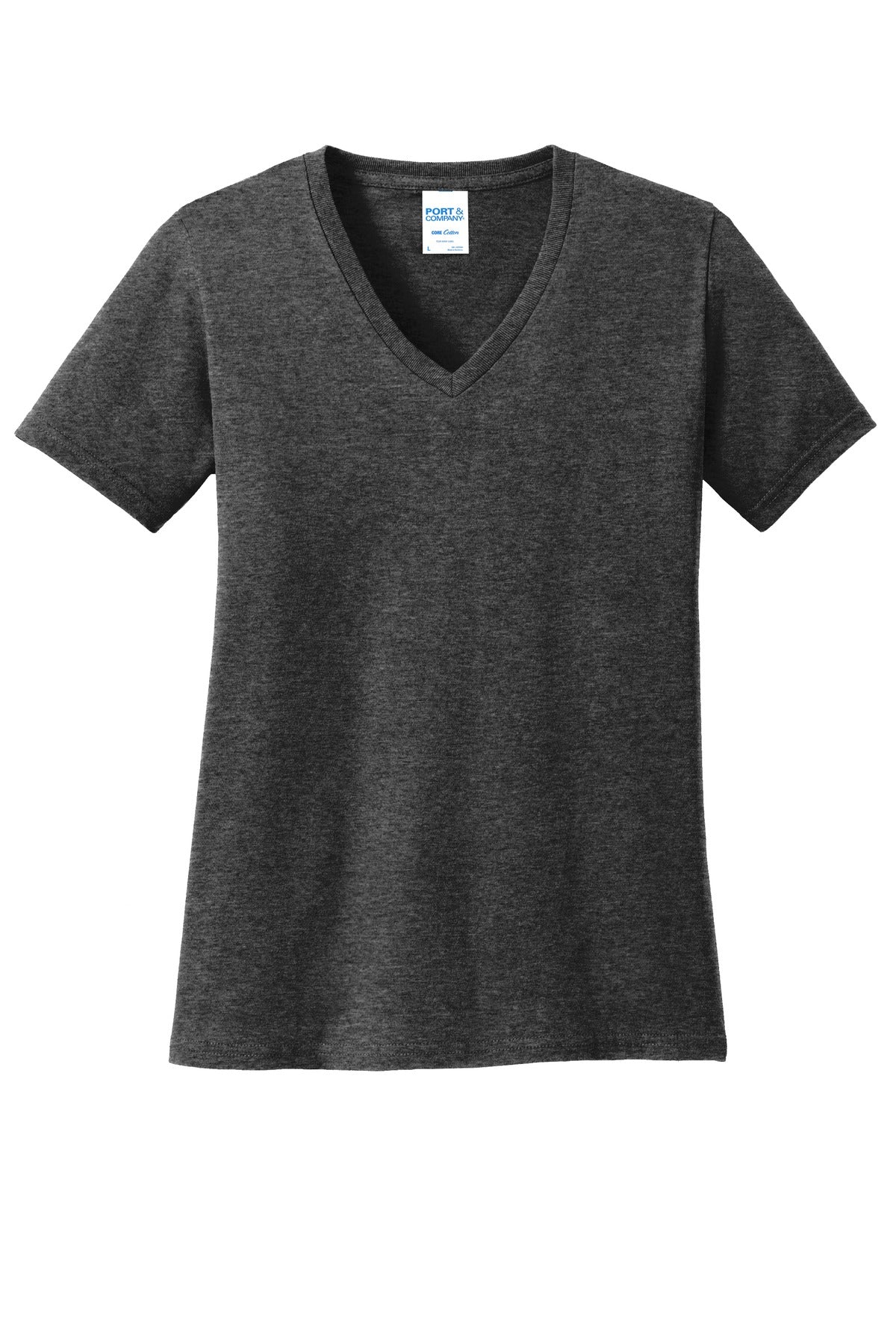 Port & Company® Ladies Core Cotton V-Neck Tee. LPC54V