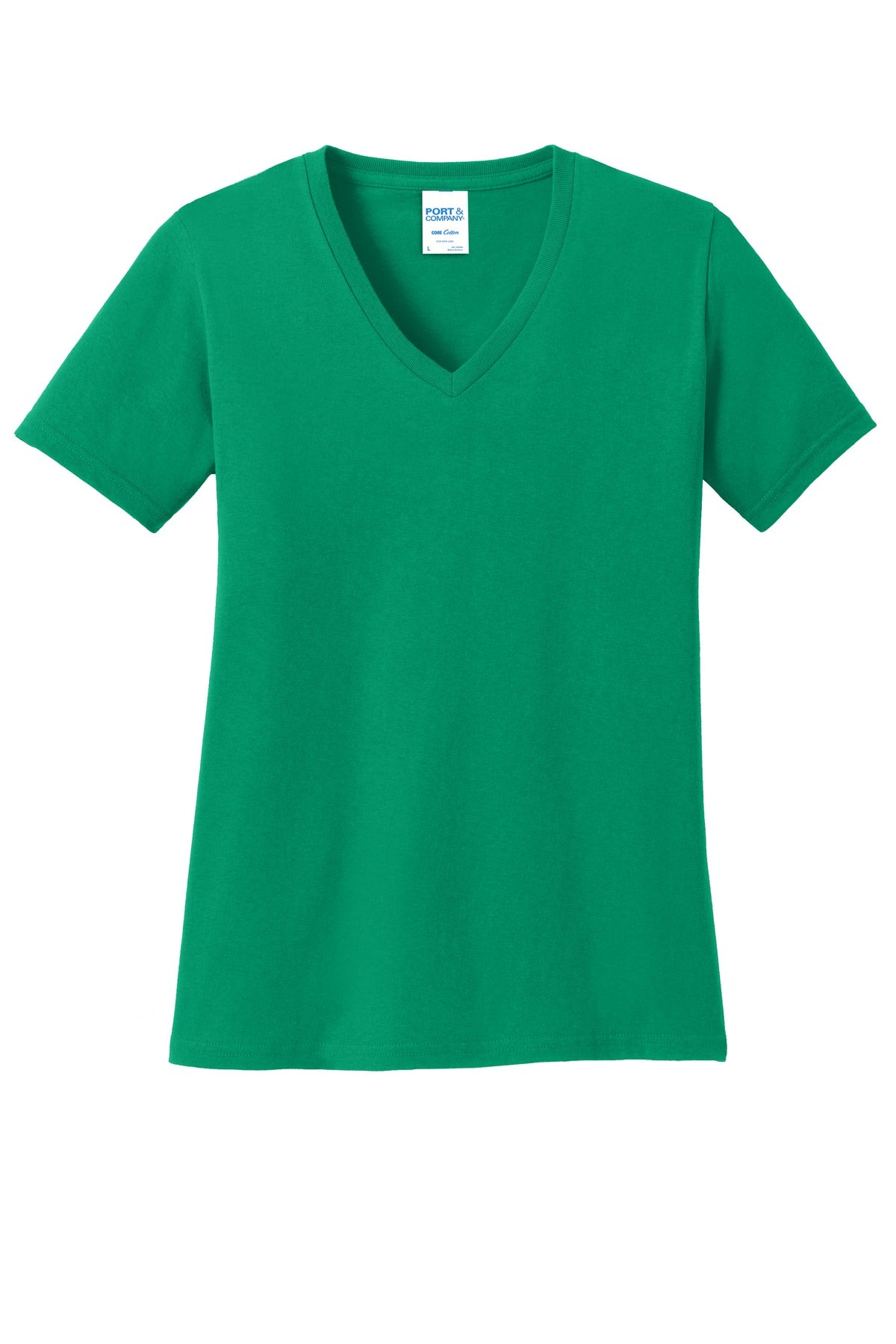 Port & Company® Ladies Core Cotton V-Neck Tee. LPC54V