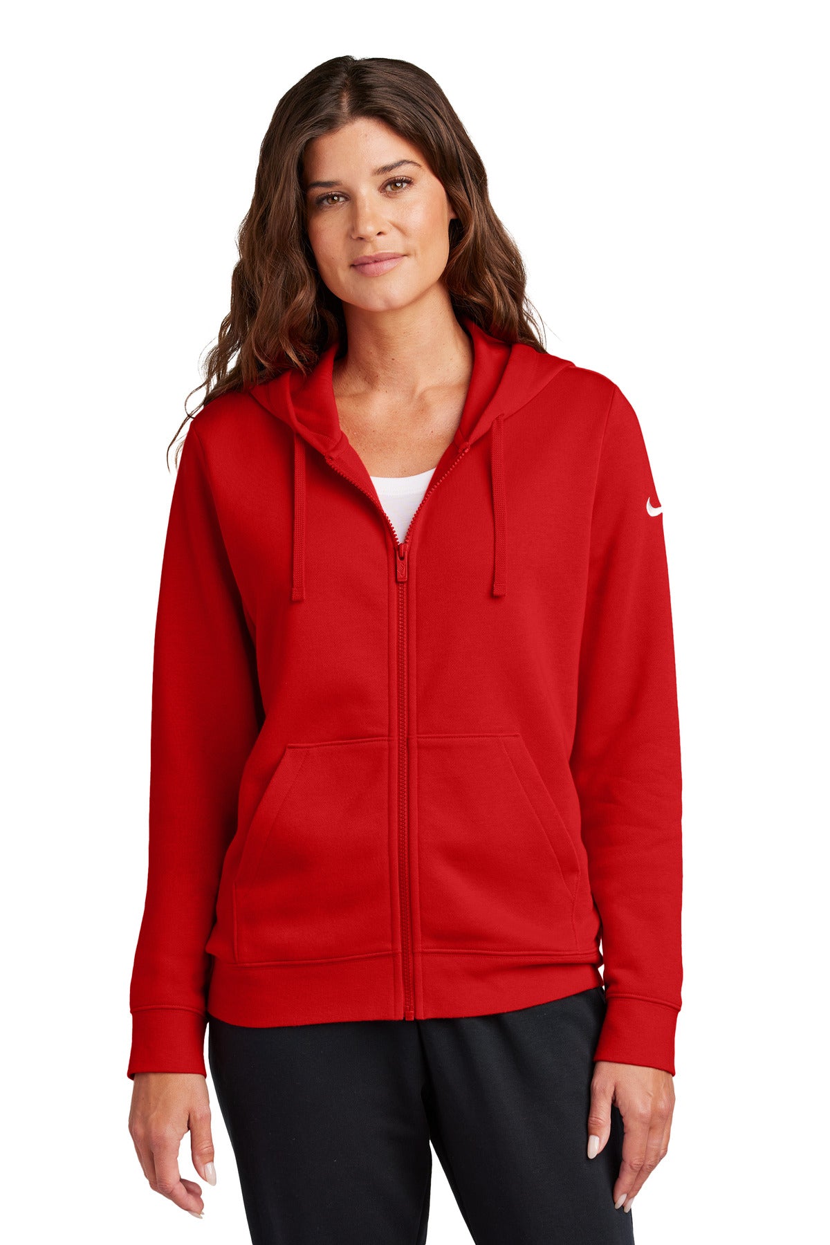 Nike Ladies Club Fleece Sleeve Swoosh Full-Zip Hoodie NKFD9890