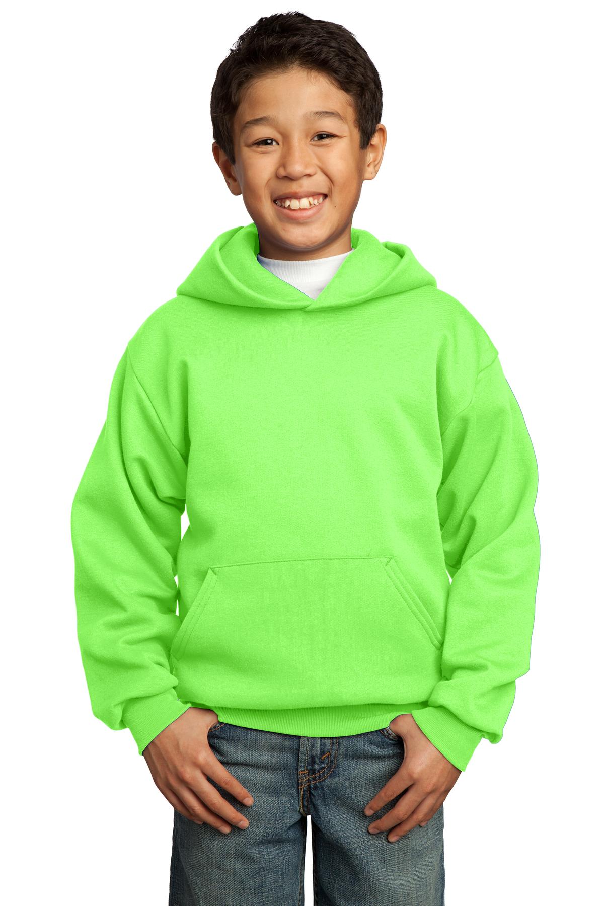 Port & Company® - Youth Core Fleece Pullover Hooded Sweatshirt.  PC90YH