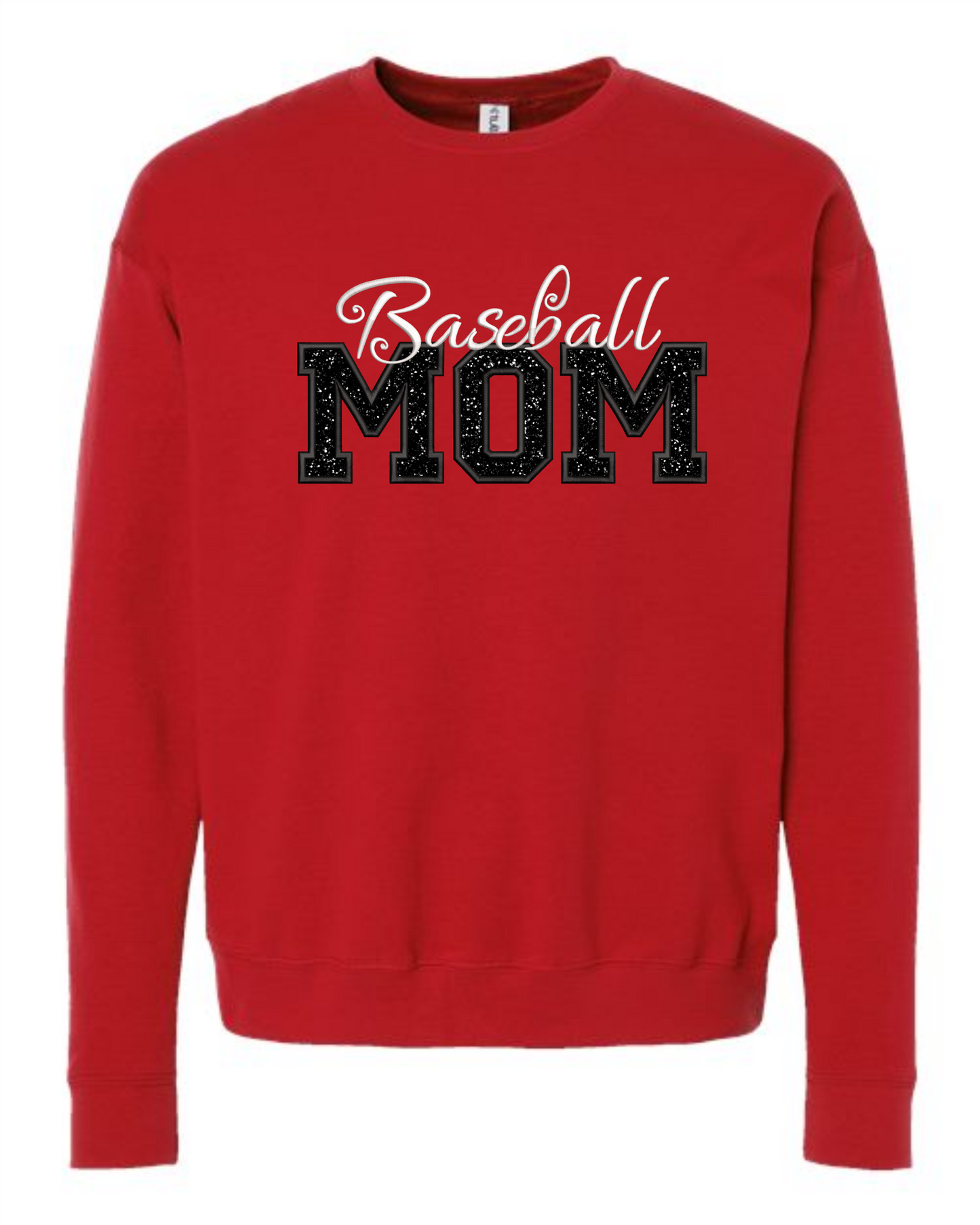 Baseball Mom with Glitter